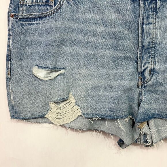 Old Navy Plus Size 26 Denim Shorts Light Blue Jean OG Straight High Rise 418 - Picture 4 of 12